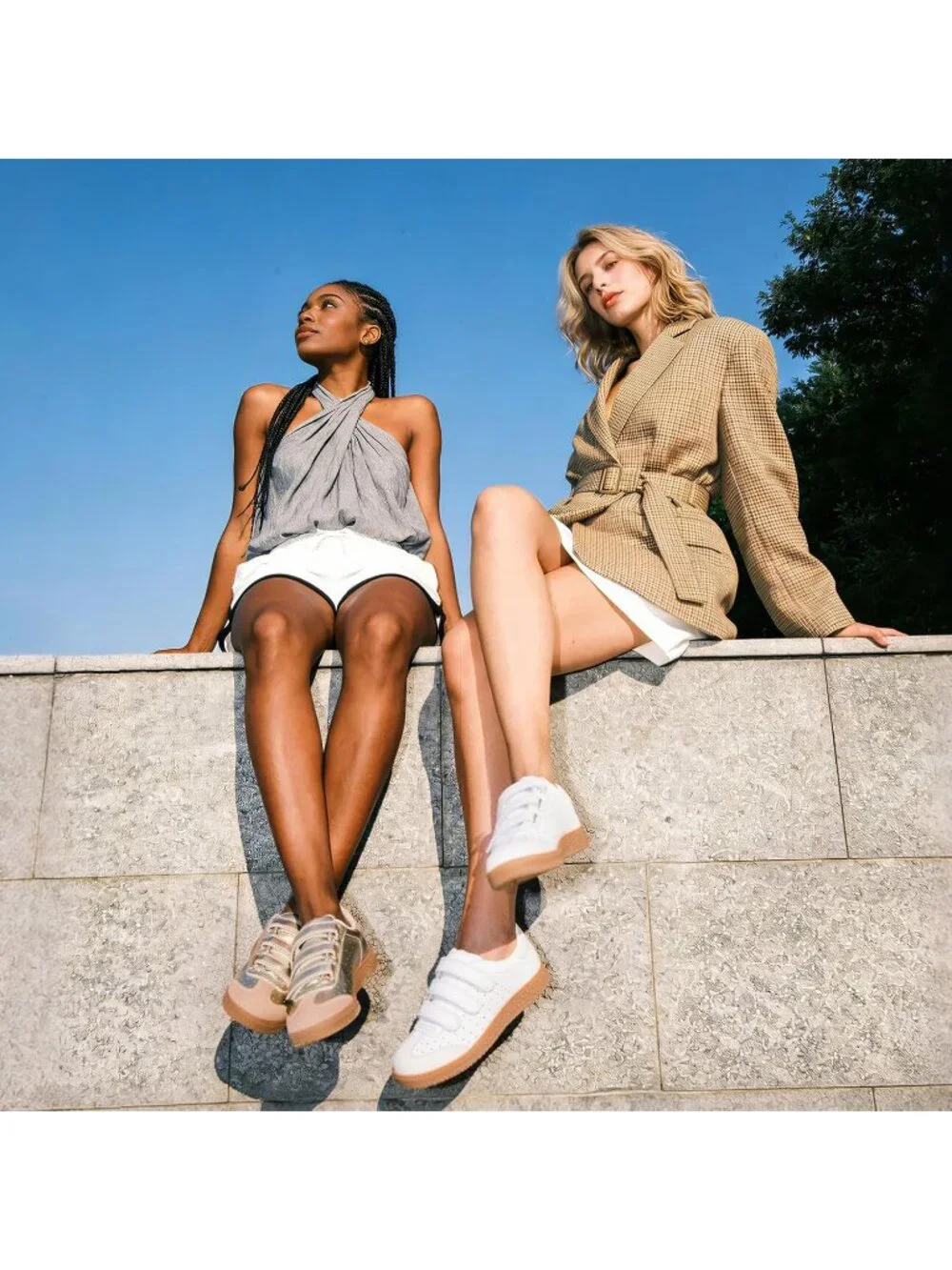 Women's Gold Faux Leather Comfortable Retro with Hook and Loop Closure Sneaker